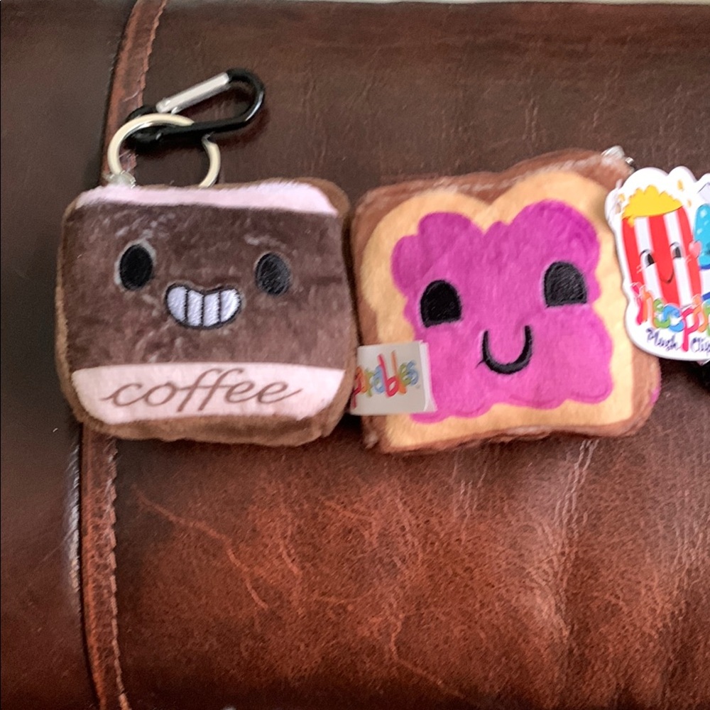 Coffee and Jelly Plush Keychains